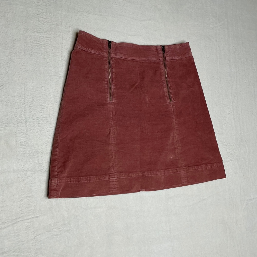 Madewell Corduroy A-Line Skirt Rose Pink Zipper Pockets Mini Women Size 00